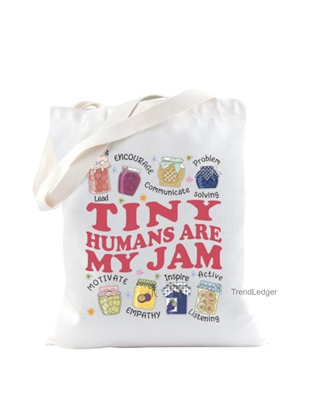 TSOTMO Kindergarten Teacher Gift Tiny Humans Tote Bag Waterproof Polyester